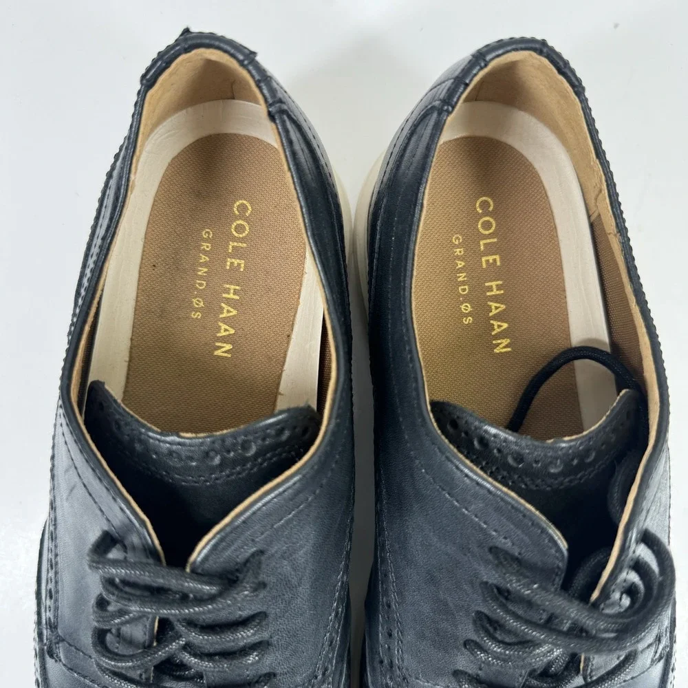 Cole Haan OriginalGrand Men's 8M Black Leather Wingtip Oxford Dress Shoes C24089